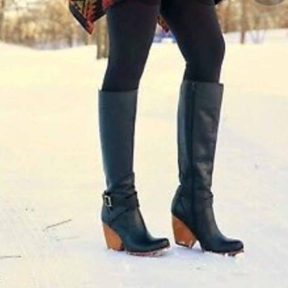 Korks Kork-Ease Natalie Black Zip Up Boots Size 9